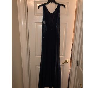 Jolene Evening Dress with Mesh/Rhinestone Side